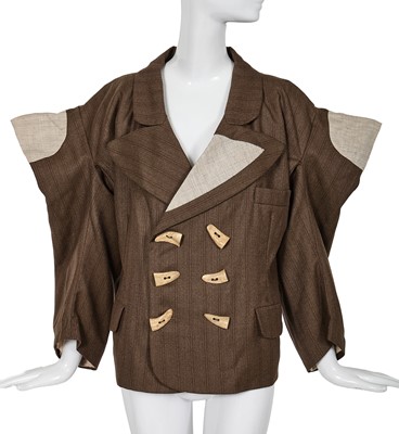 Lot 359 - A Westwood/McLaren brown tweed wool jacket, 'Witches' collection, Autumn-Winter 1983-84