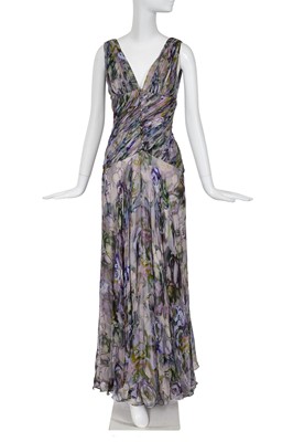 Lot 126 - An Alexander McQueen rose-printed chiffon evening gown, Spring-Summer 2010 pre-collection