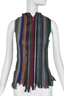 Lot 239 - A Maison Martin Margiela artisanal 'zipper' waistcoat, ‘Contrecolle/Ponte Alexandre III’ collection, Autumn-Winter 2001-02