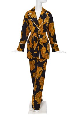 Lot 117 - A Gucci by Alessandro Michele printed cotton velvet smoking suit, Pre-Fall 2017