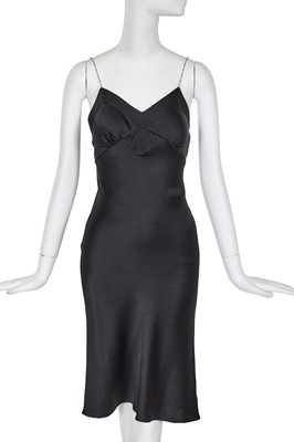 Lot 231 - A Christian Dior by John Galliano black bias-cut satin cocktail dress, commercial collection 2001