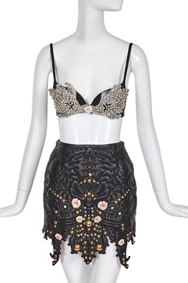 Lot 62 - A Nicki Minaj-worn Francesco Scognamiglio haute couture embellished leather ensemble, Spring-Summer 2017