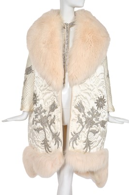 Lot 64 - A Nicki Minaj-worn Francesco Scognamiglio haute couture embellished fur and satin coat, Autumn-Winter 2017-18