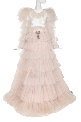 Lot 68 - An Elle Fanning-worn Francesco Scognamiglio haute couture pale pink tulle gown, Autumn-Winter 2019-20