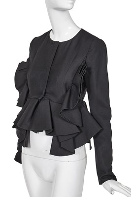 Lot 58 - A Lady Gaga-worn Francesco Scognamiglio black raw silk jacket, Spring-Summer 2012