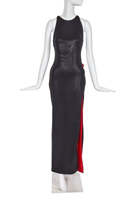 Lot 276 - A Donatella Versace black and red lycra evening dress, Spring-Summer 1998