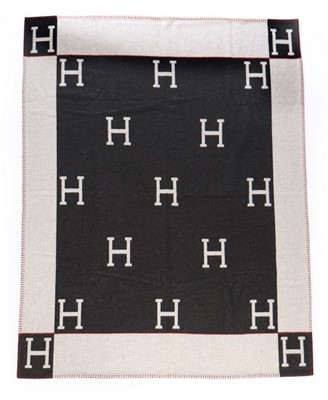 Lot 41 - Louise Wilson's pair of Hermès grey and black...