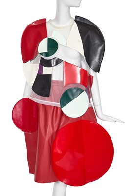 Lot 245 - A Comme des Garçons by Junya Watanabe mesh and faux leather ensemble, Spring-Summer 2015
