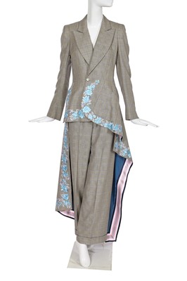 Lot 294 - A Givenchy haute couture by Alexander McQueen Prince of Wales check wool suit, Autumn-Winter 1999-2000