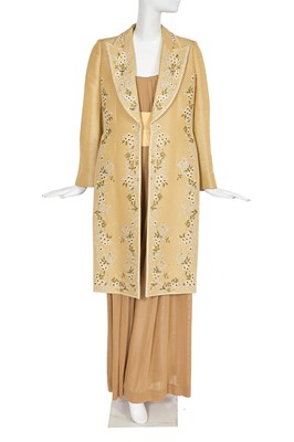 Lot 156 - A Givenchy haute couture by Alexander McQueen coat and jumpsuit ensemble, Spring-Summer 2001