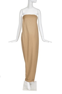 Lot 157 - A Givenchy haute couture by Alexander McQueen brown and grey speckled wool jumpsuit, Spring-Summer 2001