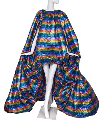 Lot 83 - A Michael Halpern rainbow cloud lamé gown, Autumn-Winter 2020-21