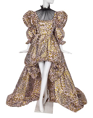 Lot 85 - A Michael Halpern pink animal-spot dress, Spring-Summer 2021
