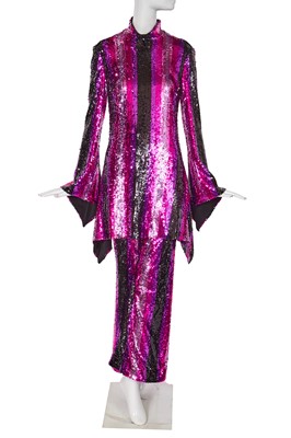 Lot 91 - A Michael Halpern sequined ensemble, Spring-Summer 2022
