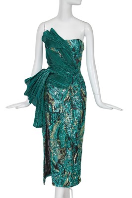 Lot 70 - A Michael Halpern sequined and lamé cocktail dress, Spring-Summer 2018