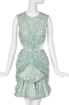 Lot 75 - A Michael Halpern seafoam sequined minidress, Spring-Summer 2020