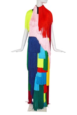 Lot 87 - A Michael Halpern multicoloured fringe jumpsuit, Spring-Summer 2021