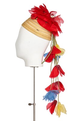 Lot 446 - A Miss Dior trailing blossom hat, 1960s