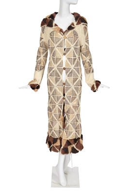 Lot 228 - A Christian Dior by John Galliano wool and sheepskin coat, Autumn-Winter 2001-02