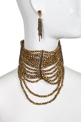 Lot 323 - A Christian Dior by John Galliano beaded 'Maasai' choker necklace, late 1990s-2000s
