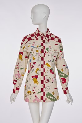 Lot 4 - An Issey Miyake x Terry Johnson men's printed cotton canvas shirt, 2013