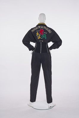 Lot 11 - A Kansai Yamamoto black cotton jumpsuit, circa 1988