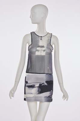 Lot 34 - A Stephen Sprouse/Andy Warhol printed chiffon minidress, Spring-Summer 1998