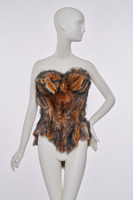 Lot 45 - A rare Vivienne Westwood sheepskin corset, 'Vive La Cocotte' collection, Autumn-Winter 1995-96