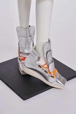 Lot 53 - A pair of Westwood/McLaren triple tongue trainers, mid 1980s re-issues of Witches collection originals