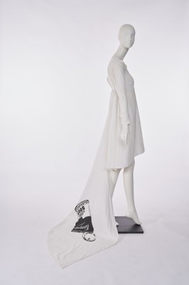 Lot 60 - A Westwood/McLaren white toga dress, 'Savage' collection, Spring-Summer 1982