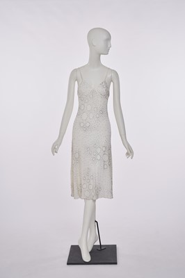 Lot 70 - An Ossie Clark glittery white jersey dress, circa 1979