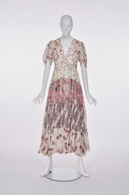 Lot 71 - An Ossie Clark/Celia Birtwell printed silk chiffon dress, early 1970s