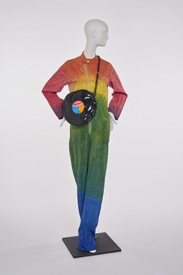 Lot 89 - A Fiorucci x Paolo Buggiani hand-died cotton 'Wearable Art' jumpsuit, 1978