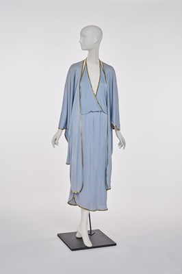 Lot 93 - A Kaisik Wong blue jersey ensemble, 1970s