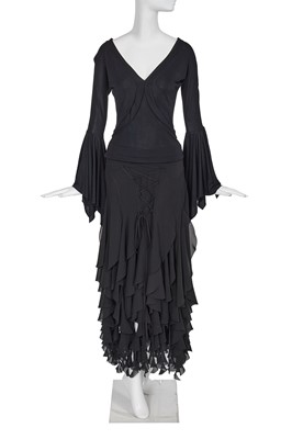 Lot 140 - An Yves Saint Laurent by Tom Ford black crêpe and jersey ensemble, circa 2003