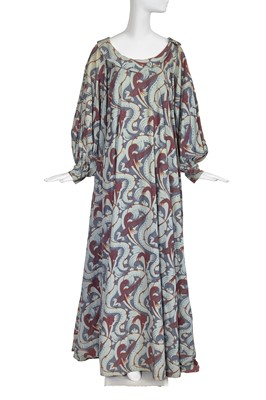 Lot 350 - A Vivienne Westwood Celtic print cotton circle dress, 'Cut, Slash & Pull' collection, Spring-Summer 1991