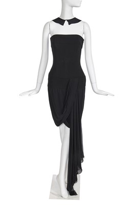 Lot 47 - A Chanel by Karl Lagerfeld black crêpe and chiffon little black dress, Spring-Summer 1990