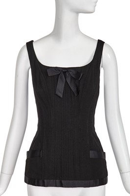Lot 37 - A Chanel by Karl Lagerfeld textured-crêpe corset top, Spring-Summer 1993