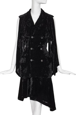 Lot 253 - A Comme des Garçons crushed velvet ensemble, circa 1988