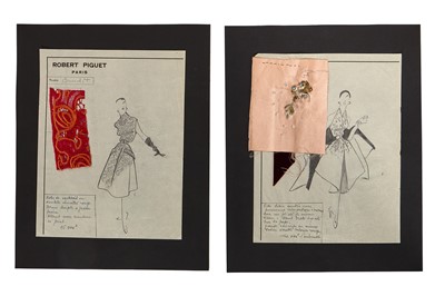 Lot 479 - A rare archive of Robert Piguet fashion sketches 1950-51