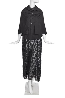 Lot 252 - A Comme des Garçons black cotton and lace ensemble, ‘Sweeter than Sweet’ collection, Autumn-Winter 1995-96