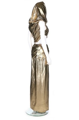 Lot 304 - An Yves Saint Laurent sari-style gold lamé...