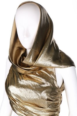 Lot 304 - An Yves Saint Laurent sari-style gold lamé...