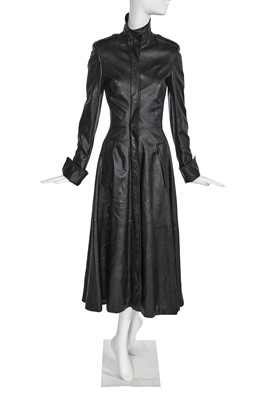 Lot 135 - An Yves Saint Laurent by Tom Ford black leather coat, Autumn-Winter 2001-02