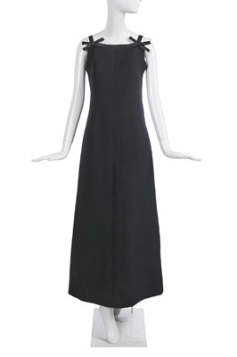 Lot 428 - An André Courrèges black crêpe maxi dress, circa 1970