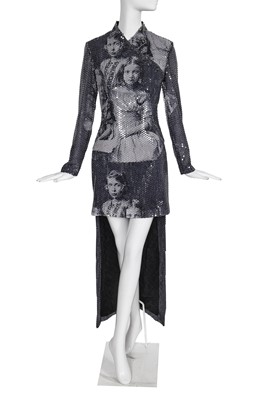 Lot 298 - An Alexander McQueen sequined 'Drei Mädchen' dress, 'Joan' collection, Autumn-Winter 1998-99