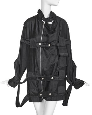 Lot 368 - A Westwood/McLaren Seditionaries black cotton blackout fabric bondage jacket, circa 1977