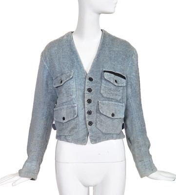 Lot 371 - A rare Westwood/McLaren Seditionaries' grey-blue towelling 'Railwayman' jacket, 1976-77