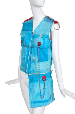 Lot 369 - A rare Westwood/McLaren painted calico 'No Future' waistcoat, circa 1977