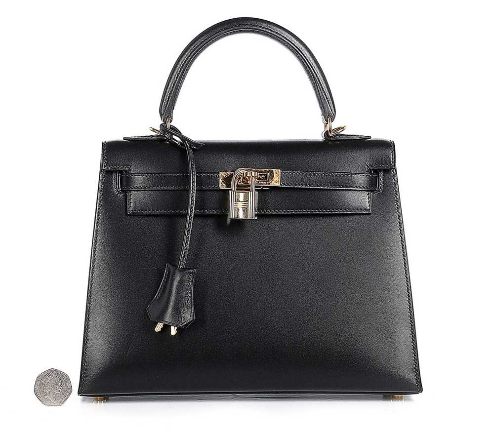 Lot 7 - An Hermès black calf leather miniature Kelly...